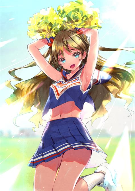 The crowd was going nuts at the sight of this. . Cheerleader hentai